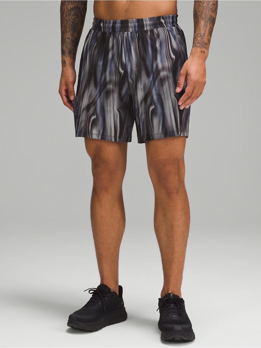 Lululemon Men’s Pace Breaker Linerless Shorts Chroma Blur Black Multi Size XXL